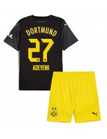 Borussia Dortmund Karim Adeyemi #27 Venkovní dres pro děti 2024-25 Krátký Rukáv (+ trenýrky)